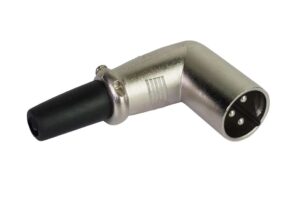 תקע קנון מתכתי 3P בזוית