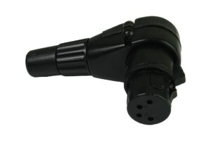 שקע קנון מתכתי 4P בזוית