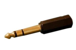 מעביר משקע Aux 3.5mm לתקע PL סטריאו זהב