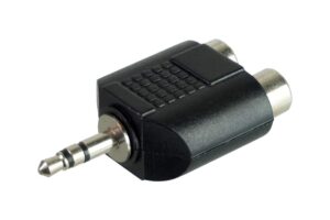 מעביר 2 שקע RCA לתקע Aux 3.5mm