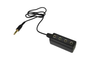 מעביר מפצל תקע AUX 3.5mm ל4 שקע AUX 3.5mm