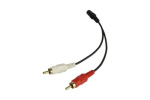 מעביר שקע Aux 3.5mm ל2 תקע RCA