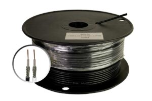כבל RG-174 בגליל / מטר רץ שחור/לבן