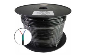 כבל רמקול 2X0.8 דרופ + מעטפת שחורה חיצוני NYY בגליל 100/200 מ'