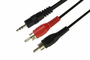 כבל תקע 2RCA לתקע AUX 2.5mm סטריאו באורך 1.8 מטר