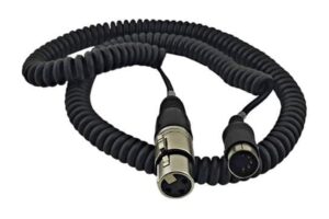 כבל מסולסל לאוטובוס XLR לתקע DIN 5 פינים, אורך 140 ס"מ