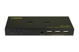בורר KVM HDMI+USB ל-2 מחשבים – דגם 17745