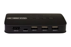 בורר KVM HDMI+USB ל-4 מחשבים – דגם 17746