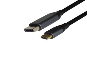 כבל USB Type C ל- DP באורך 1.8 מ' תומך 4K@60Hz