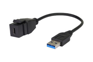 מעביר שקע קיסטון Type C לתקע USB3.0