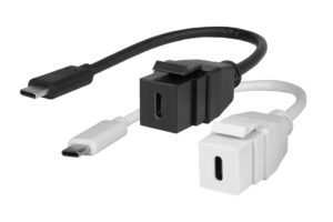 מעביר USB3.1 שקע קיסטון Type C לתקע Type C