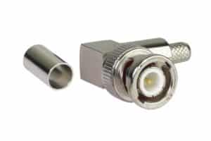 תקע BNC לחיצה בזווית למגוון כבלים