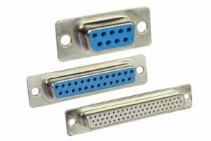 שקע D כחול/שחור במגוון פינים