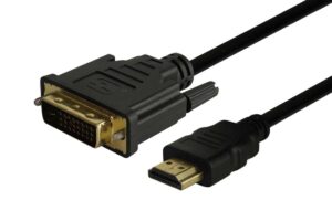 כבל DVI 24+1 ל-HDMI מגוון אורכים 1.8-5 מטר