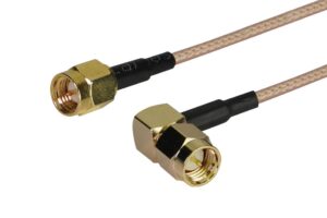 כבל SMA RG-316U בזווית באורך 0.3-0.7 מ'