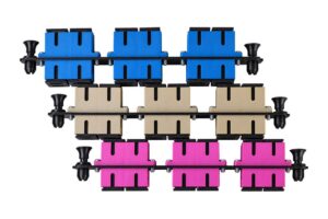 מיני פנל מודולרי SC כפול, משפחת CR-3CSD בשלוש גרסאות סיב - כחול (SM), בז' (OM3) וורוד (OM4)