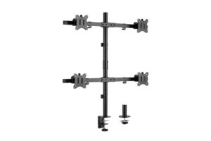 סטנד דו מפרקי שולחני ל-4 מסכים 17-32 כולל הטיה וצידוד