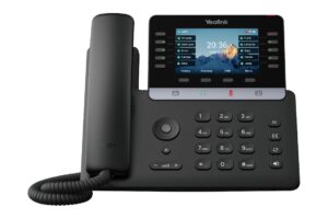 טלפון IP שולחני עם מסך "4.3 צבעוני ועד 50 לחצני BLF, מבט חזיתי עם שפורפרת